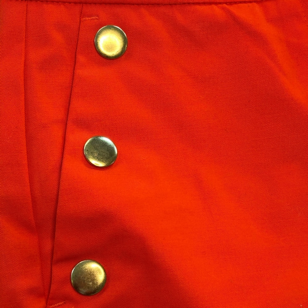Anne Taylor Loft red wide-leg sailor ankle pants gold button detail NWT 00 PET - Picture 6 of 11